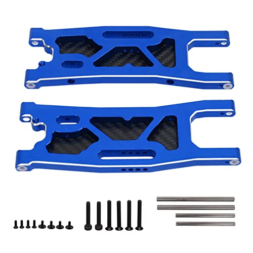 LjwZekyrnt Brazo de suspensión Trasera de Coche RC Brazo oscilante de aleación de Aluminio Kit de Placa de Carbono a Prueba de Polvo para Coche de Control Remoto Trineo 1/8 (Azul)
