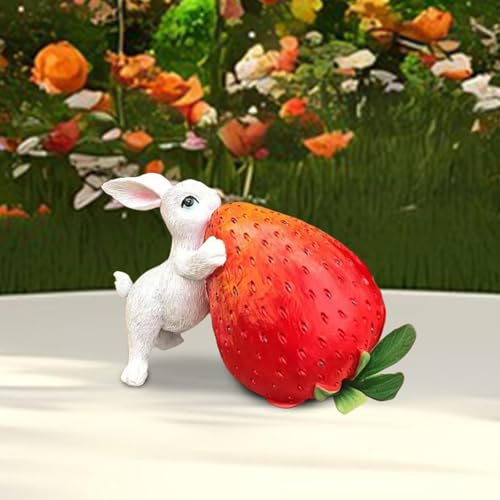 Sculpture animale lapin en résine blanche, objet d'art de haute finition - 8