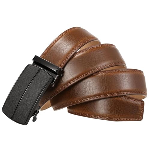 Men's Luxury Matte Automatic Buckle Leather Belt For Business Trousers3