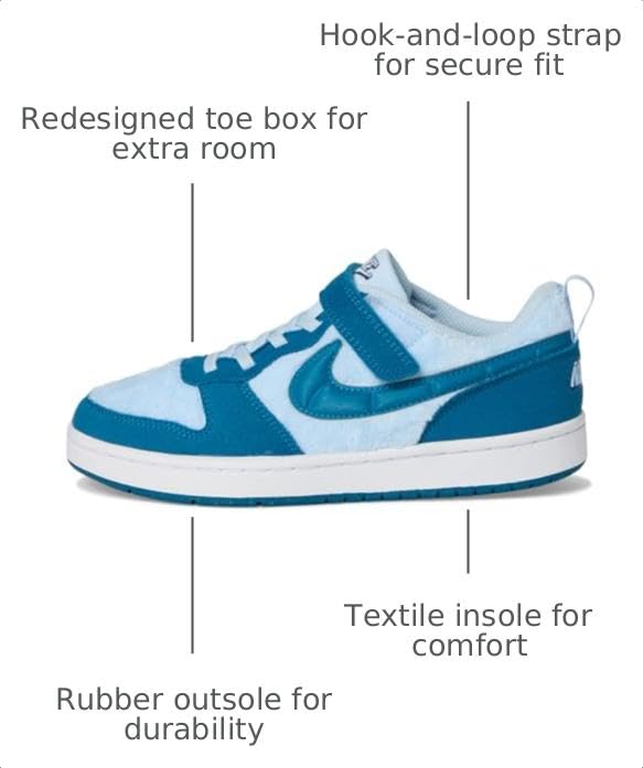 Image of Nike Unisex-Child Court Borough Low Recraft (Little Kid)
