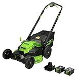 Greenworks 80V 25" Self-Propelled Lawn Mower, 2.0 AH + 4.0 AH Battery and Charger Included