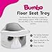 Bumbo Baby Floor Seat, Portable Infant Sit Up Activity & Eating Chair with Tray Accessory, Cool Grey - Feeding and Sitting Lounger for Babies and Infants Ages 3 to 12 Months