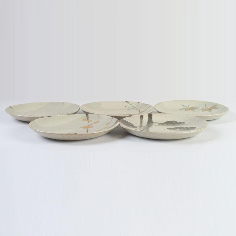 和食器 茶懐石 幸兵衛窯 絵変和皿 銘々皿 五客 共箱