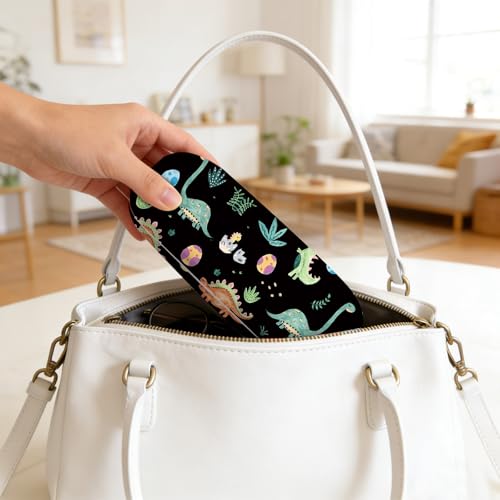 Image of Glasses Case Hard Shell,Portable Protective Eyeglasses Case, Eyeglass Holder Box with Cleaning Cloth,for Women Men