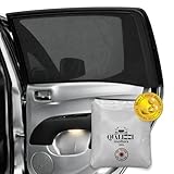 XXL/Car Side Window Shades for SUVs - Baby Protection from Sun (97% UV Reduction), Heat, Bugs & Privacy, Double-Layered Stretchy Mesh Screens, 2-Pack by Qualizzi
