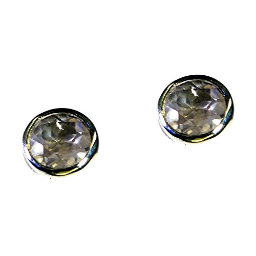 Pendientes de plata de ley 925 hipoalergénicos con piedra lunar antialergias