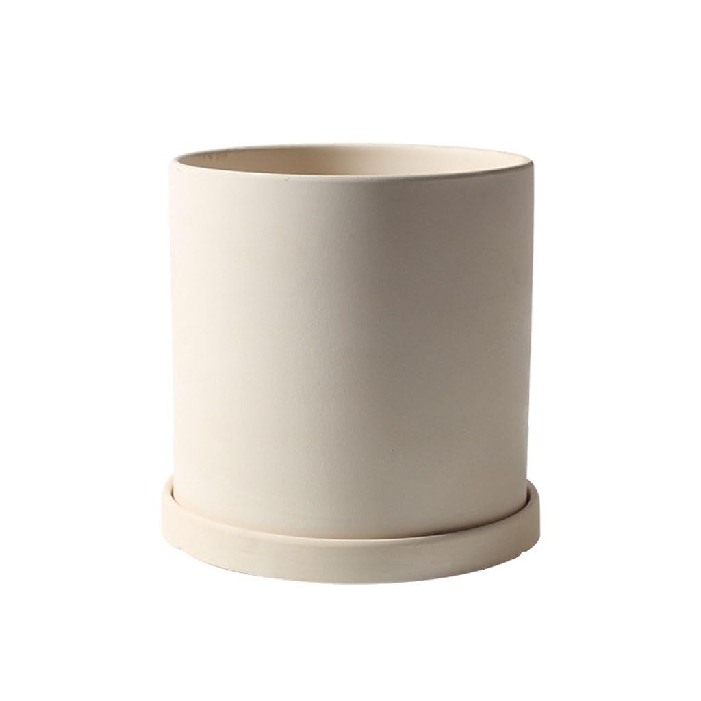 LAPADULA Pflanzentöpfe Home Luxus Dekoration Keramik Blumentöpfe Runde Blumentöpfe Moderner minimalistischer Stil Keramik Blumentöpfe mit Entwässerungslöchern Pflanzgefäße