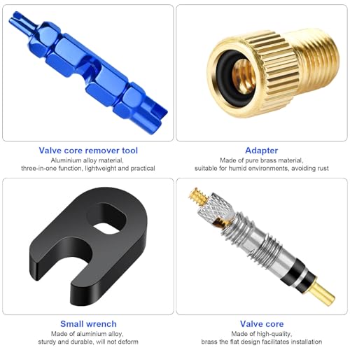 image for Kukaiao 26 Pieces Presta Valve Core Repair Kit，Tubeless Valve&Presta