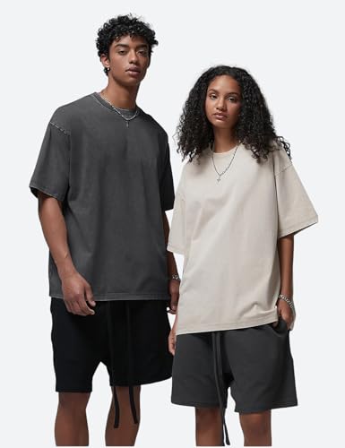 Arssm Oversized Tshirts for Men Acid Wash Loose Fit Vintage Cotton Heavyweight T Shirts Baggy Tees3
