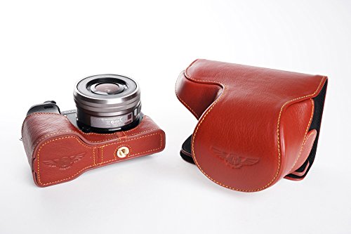 Sac photo en cuir véritable pour Sony A6300 idéal en voyage et exploration urbaine