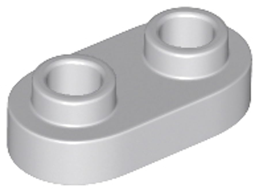LEGO Round Plate 1 x 2 with Open Studs, Part 35480 (Light Bluish Gray, 50, Bricks) โ image 1