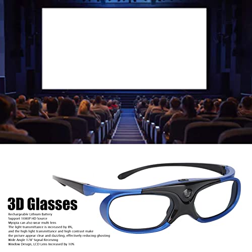 Gafas 3D DLP Link activas que eliminan la fatiga visual con batería recargable pack de 2 2
