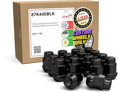 Tuercas M12x1.5 negras de extremo cerrado para llantas de ATV y UTV con asiento cónico de 19mm