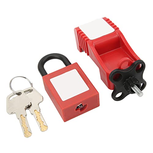 Dioche Cerraduras de Disyuntor Bloqueo de Bloqueo de Disyuntor Bloqueo de Etiquetado, Configure su Propia Cerradura de Combinación con Llave para Bloquear Interruptores de Protección,