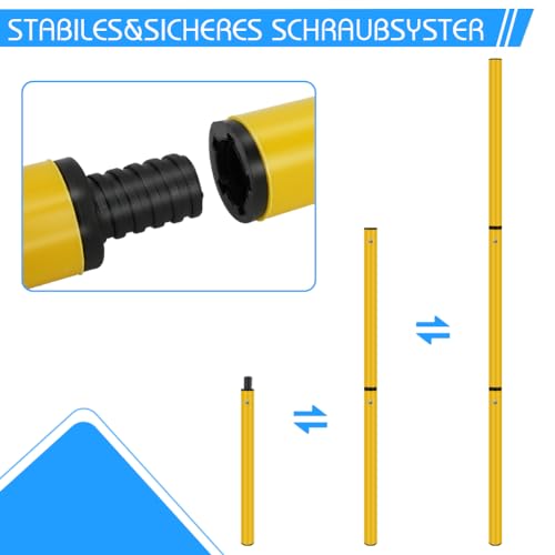 YGORTECH 5 Stück Agilitätstrainingshürden, Koordination mit Tragetasche, höhenverstellbar, Agilitätshecken, Motoriklauf für Kinder, Hunde, Spiele, Cavaletti, Sport, Fußball