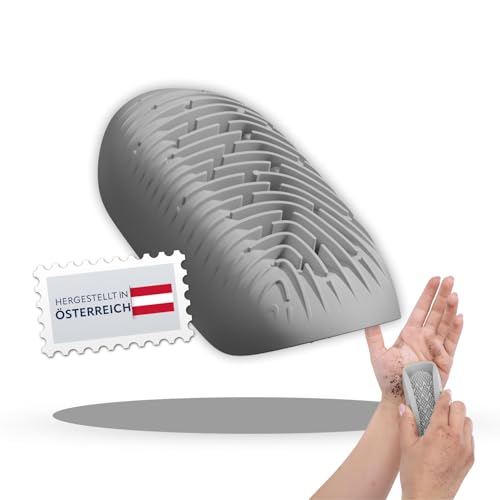 SIOUX Handwaschbürste vlyp - Hygienisch, Spülmaschinenfest, Reversibles Design für Reinigung & Massage, Vielseitig für Hände, Körper & Haushalt, Premium Silikon langlebig & nachhaltig (hellgrau)