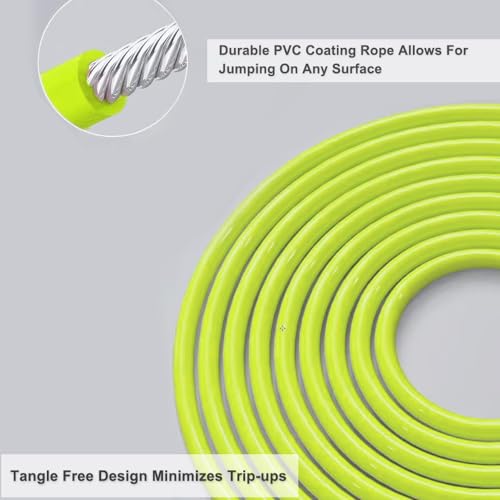 Willgoo HEREROPE-W300 1/4Lb Weighted Jump Rope For Speed, Cardio, Boxing & Workout, Skipping Rope With Ball-Bearing, Comfortable & Ergonomic Grip, Tangle Free Cable thumb #3