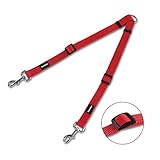 correa para dos perros DOS PERRO UNA MANO ENREDO CERO DOBLE CORREA: El accesorio de correa con clip giratorio de 360°evita que los cables se enreden, sus dos mascotas pueden caminar fácilmente con entretenimiento. Adecuado para perros pequeños, medianos y grandes