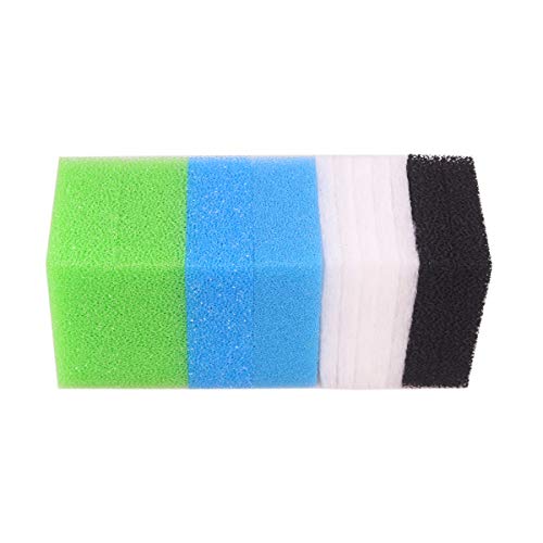 INGVIEE Compatible Mousse Filtrante pour Juwel Jumbo/Bioflow 8.0 / XL (1x Bleu Fin, 1x Bleu Gros, 2X Vert Nitrax, 2X Mousse au Charbon Actif, 5X Ouate Filtrante)