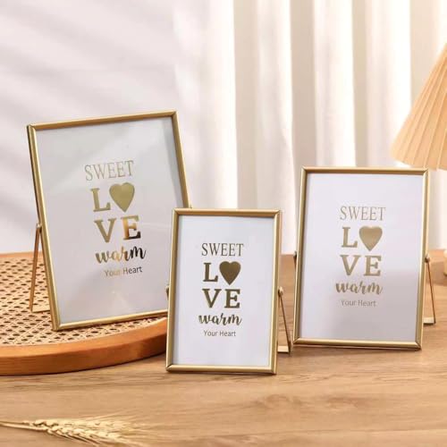 Image of Penny Wise | Trending Slim Gold Metal Photo Frame | Durable & Tarnish Resistant | Eco Friendly Metal | Classy Looking Desk Accessory | Home & Office Decor | Single Piece (4x6 Inches)