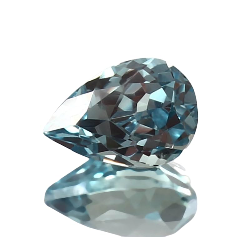 Tourmaline indicolite naturelle 11x7mm poire pour fabrication bague pendentif collier DIY