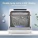 EUHOMY Countertop Dishwasher Portable, 8 Programs Mini Dishwasher with 5L Built-in Water Tank and Inlet hose, No Hookup Needed, Dish Washer with Self Clean/Baby Care/Air Dry, for Apartments & RVs