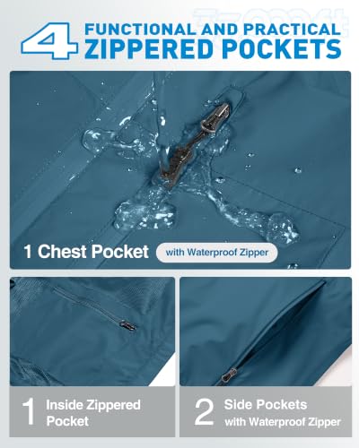 Image of 33,000ft Packable Rain Jacket for Women Waterproof Raincoats with Hood