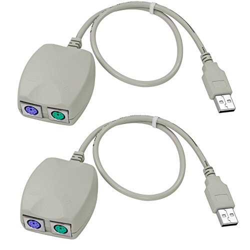 Preisvergleich Produktbild 2X Fujitsu USB Adapter 2X PS2 Tastatur Maus Adapter PC Computer