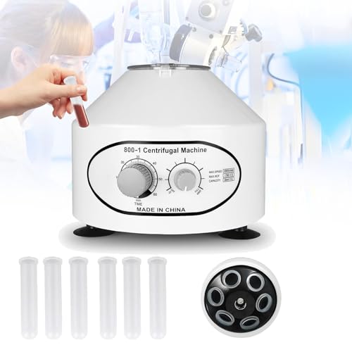 WADPP Electric Lab Benchtop Centrifuges,Electric PRP Centrifuge Machine,Laboratory Centrifuges for Plasma Blood with Speed Control and Timer,4000 RPM 6 x 20ml Capacity