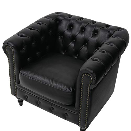 Amazon|ブラックPUレザーコンパクトチェスターフィールドシングル Amazon|ブラックPUレザーコンパクトチェスターフィールドシングル