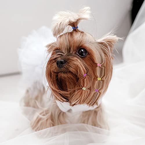 iplusmile 500Pcs Rubber Bands for Dogs and Cats Hair Ties and Bow Accessories for Pet Grooming and Decoration Cat Dog Hair Ties Pet Headress for Decoration Pet Supply - Image 2