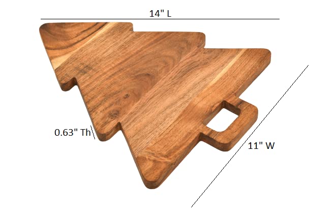 Tabla de cortar madera con forma de árbol de Navidad miniatura 2