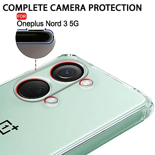 Image of TheGiftKart Silicone Best Camera Protection Back Cover Case For Oneplus Nord 3 5G|Ultra Clear Soft Case|Inbuilt Dust Plugs&Anti-Slip Grip|Slim&Protective Back Case For Oneplus Nord 3(Transparent)