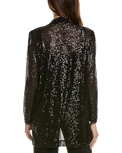 Image of Anne Klein Women's Sequin Drape Front Cardigan Jacket