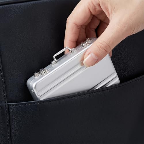 Tarjeteros tipo maletín de aluminio para 30 tarjetas de visita 5