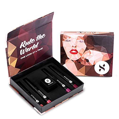 Sugar Cosmetics Matte As Hell Crayon LipstickSugar Cosmetics Matte As Hell "Nude Vs Bold" Crayon Lipstick Gift BoxHighly pigmented, Creamy Texture, Long lasting Matte Finish