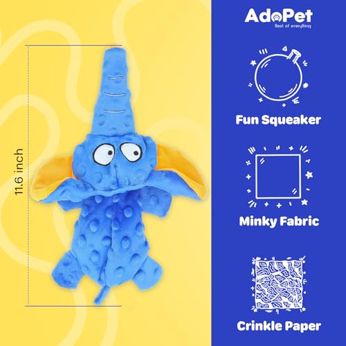 Juguete Mordible Elefante Azul de 11.6 Pulgadas miniatura 3