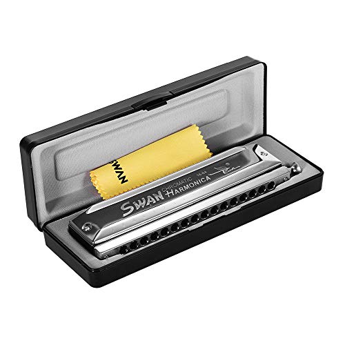 SHUIYUE SW-1664 16 Trous Harmonica chromatique C clé 64 Tons Orgue à Bouche avec étui de Rangement et Chiffon de… - Les Beatles, Paul McCartney, John Lennon, RIngo Starr, George Harrison SHUIYUE SW-1664 16 Trous Harmonica chromatique C clé 64 Tons Orgue à Bouche avec étui de Rangement et Chiffon de… – Image 8