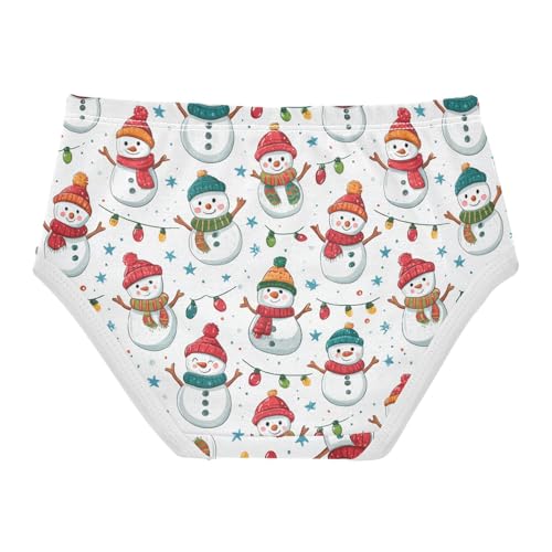 Girls Underwear Soft Cotton Christmas Snowmen Kids Panties in Sizes 2/3t, 4t, 5t, 6 and 82