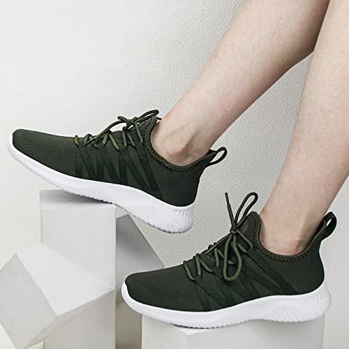 Image of Feethit Womens Slip On Running Shoes Breathable Walking Shoes Lightweight Gym Workout Shoes Non Slip Fashion Sneakers