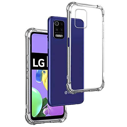 REY Funda Anti-Shock Gel Transparente para LG K52 - LG K62, Ultra Fina 0,33mm, Esquinas Reforzadas, Silicona TPU de Alta Resistencia y Flexibilidad