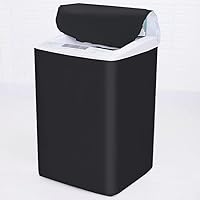 Vista 3 de Cubierta protectora para lavadora de carga superior, a prueba de polvo, impermeable, negra (S-20x20.5x33.5 pulgadas)