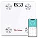sinocare Körperfettwaage, Personenwaage Digitale, Waage Personen APP, Körperwaage Bluetooth mit körperfett und muskelmasse für BMI/Muskelmasse/Gewicht/Wasser (13 Daten) max.180kg