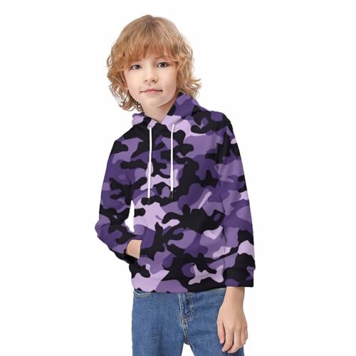 Camouflage à capuche enfants imprimé résistant aux lavages pour junior