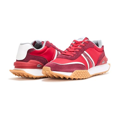 Lacoste Mens L-Spin Deluxe Sneaker, RED/Gry, 93