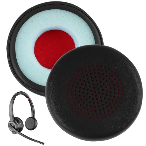leruiyezs Coussinets d'oreille De Rechange pour Plantronics Voyager Focus UC B825/1&2 UC,Voyager 4210/4220,Proteiné,Remplacement pour Poly BlackWire...
