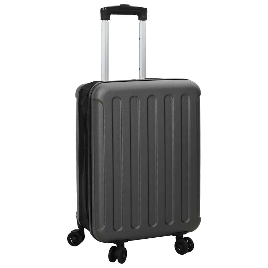 Valise de Voyage en ABS Plastique Gris Foncé 34 x 23 x 55.5 cm, Sac Cabine Rigide avec Rangement Ample et Design Durable pour Déplacements
