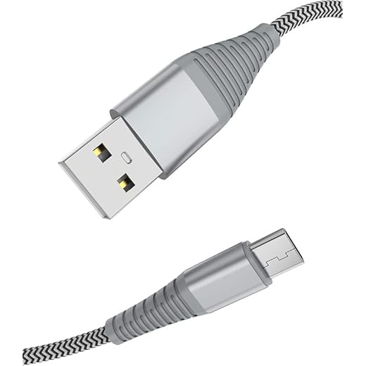1 Piece USB C Fast Charging Cable 3.3ft (1m), Nylon Braided USB A to Type C Charger Cord for Smartphone Cell Phone Tablet (Grey)