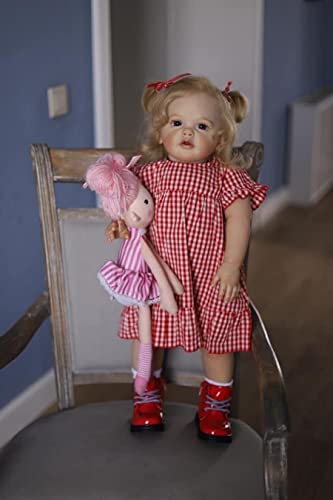 Muñeca Reborn Toddler 70 cm con cuerpo de tela y silicona miniatura 2
