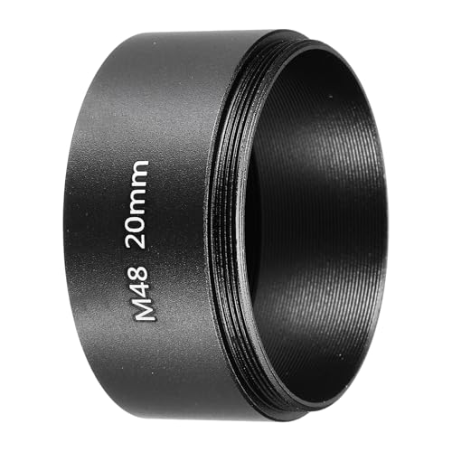 Tube d'extension de télescope 20 mm M48 x 0,75 mm PATIKIL en alliage d'aluminium noir